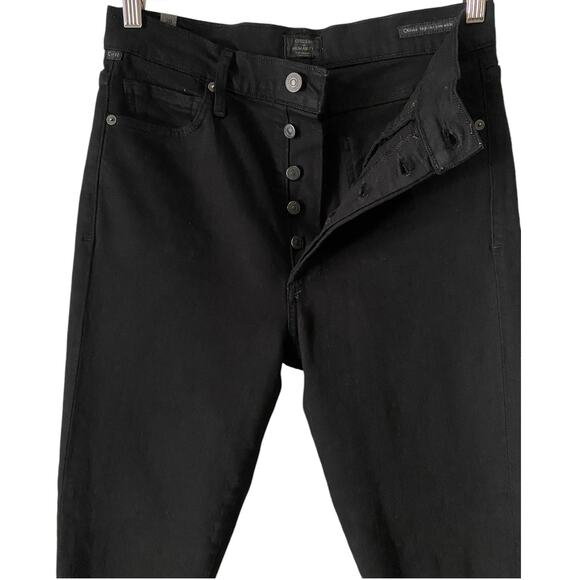 Citizens of Humanity Olivia High Rise Slim Ankle Lace Up Jeans US 28 Black Denim - Picture 9 of 16